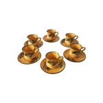 Casa si Gradina - Bucatarie si vesela - Cani si pahare - Cani si cesti - Set cafea turceasca ceramica, pictat manual, 50 ml, EHA - Oranj, 12 - Infinity.ro
