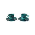 Casa si Gradina - Bucatarie si vesela - Cani si pahare - Cani si cesti - Set cafea turceasca ceramica, pictat manual, 50 ml, EHA - Oranj, 12 - Infinity.ro