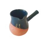 Casa si Gradina - Bucatarie si vesela - Vase pentru gatit - Ibrice - Ibric din lut cu coada colorat, lucrat manual, 250 ml, Ø8.5Xh10 cm, EHA - Verde inchis - Infinity.ro