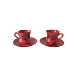 Casa si Gradina - Bucatarie si vesela - Cani si pahare - Cani si cesti - Set cafea turceasca ceramica, pictat manual, 50 ml, EHA - Oranj, 12 - Infinity.ro
