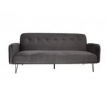 Casa si Gradina - Mobilier - Canapele si coltare - Canapele - Canapea Every-Day, 200 x 80 x 76 cm, rabatabila catifea, gri inchis - Infinity.ro