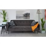 Casa si Gradina - Mobilier - Canapele si coltare - Canapele - Canapea Every-Day, 200 x 80 x 76 cm, rabatabila catifea, gri inchis - Infinity.ro