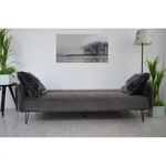 Casa si Gradina - Mobilier - Canapele si coltare - Canapele - Canapea Every-Day, 200 x 80 x 76 cm, rabatabila catifea, gri inchis - Infinity.ro