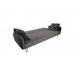 Casa si Gradina - Mobilier - Canapele si coltare - Canapele - Canapea Every-Day, 200 x 80 x 76 cm, rabatabila catifea, gri inchis - Infinity.ro
