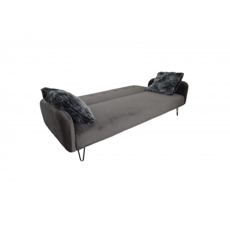 Casa si Gradina - Mobilier - Canapele si coltare - Canapele - Canapea Every-Day, 200 x 80 x 76 cm, rabatabila catifea, gri inchis - Infinity.ro