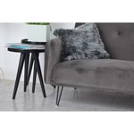 Casa si Gradina - Mobilier - Canapele si coltare - Canapele - Canapea Every-Day, 200 x 80 x 76 cm, rabatabila catifea, gri inchis - Infinity.ro
