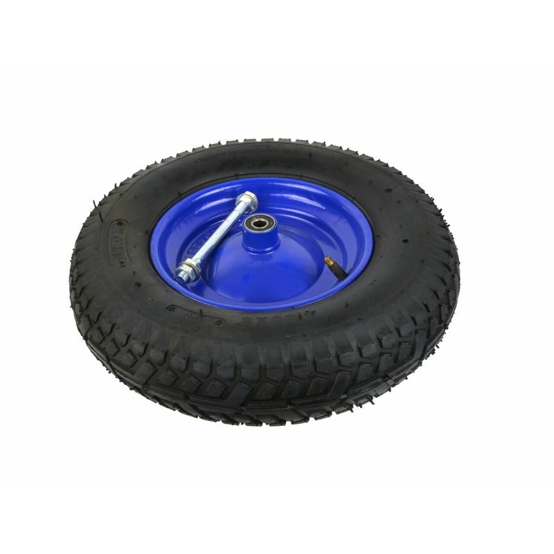Casa si Gradina - Constructii - Depozitare, transport si protectie - Echipamente pentru transport si ridicat - Roata cauciuc 390mm 4.00-8 6PR cu janta albastra, Geko G71019 - Infinity.ro