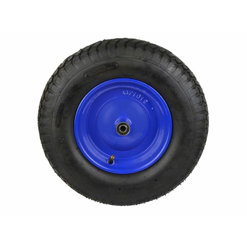 Casa si Gradina - Constructii - Depozitare, transport si protectie - Echipamente pentru transport si ridicat - Roata cauciuc 390mm 4.00-8 6PR cu janta albastra, Geko G71019 - Infinity.ro