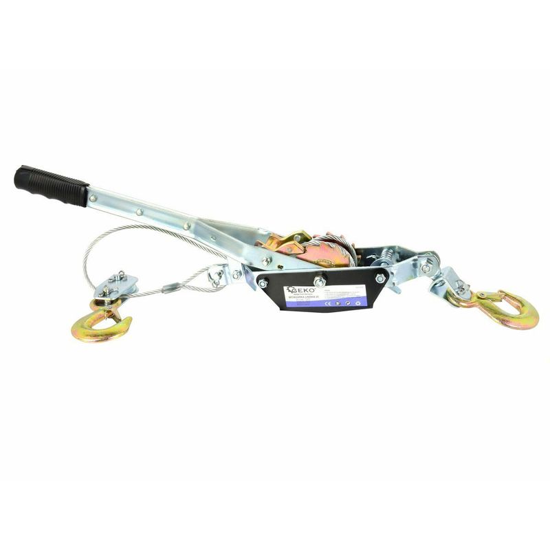 Casa si Gradina/Constructii/Depozitare, transport si protectie/Echipamente pentru transport si ridicat - Troliu manual 2T cu cablu, GEKO G01072 - Infinity.ro