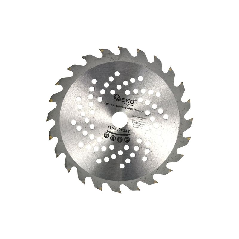 Casa si Gradina - Constructii - Scule electrice si accesorii - Accesorii fierastraie electrice - Disc circular pentru lemn 185x20x24T, Geko G78045 - Infinity.ro