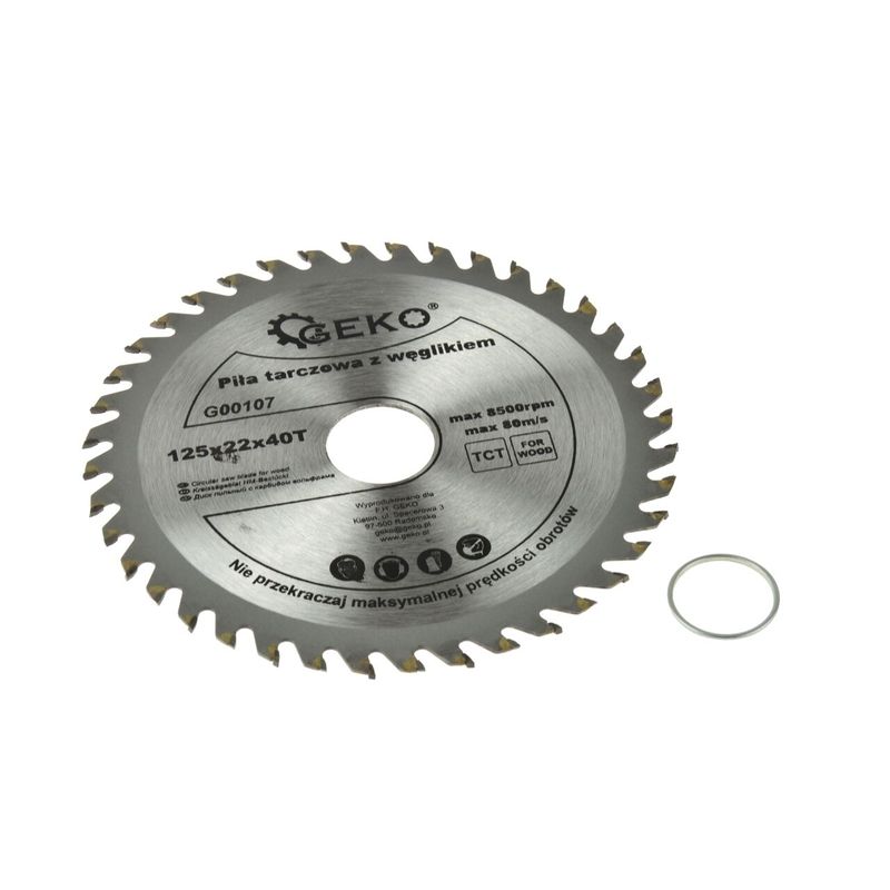 Casa si Gradina - Constructii - Scule electrice si accesorii - Accesorii fierastraie electrice - Disc circular pentru lemn 125x22x40T, GEKO G00107 - Infinity.ro