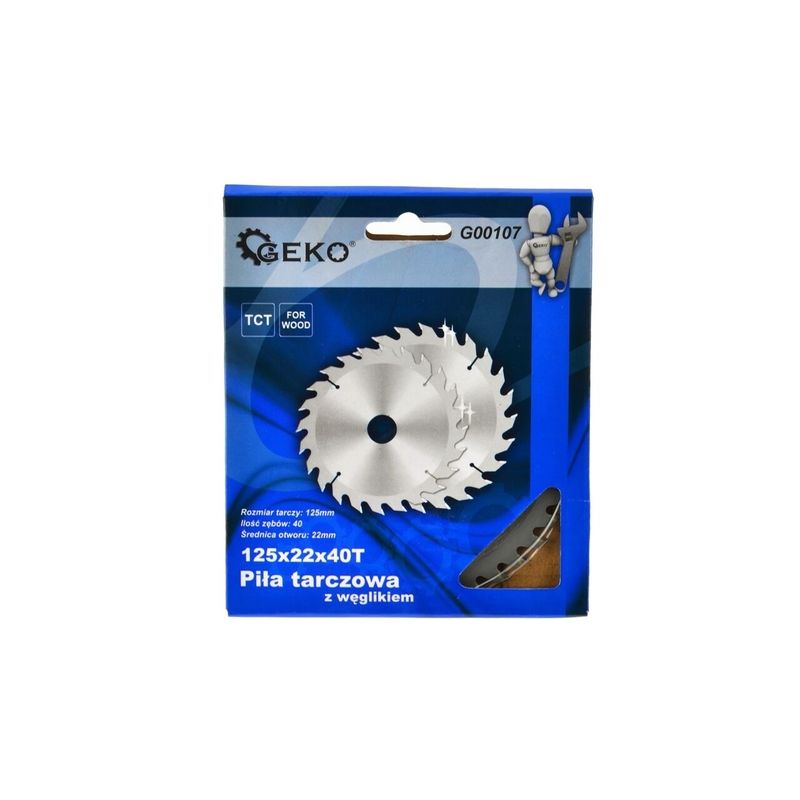 Casa si Gradina - Constructii - Scule electrice si accesorii - Accesorii fierastraie electrice - Disc circular pentru lemn 125x22x40T, GEKO G00107 - Infinity.ro