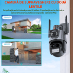 Casa si Gradina - Electrice - Smart Home - Camere de supraveghere - Camera de supraveghere dubla, Q322, WIFI, 6MP, exterior, comunicare bidirectionala, alarma, senzor miscare,exterior - Infinity.ro