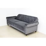 Casa si Gradina - Mobilier - Canapele si coltare - Canapele - Canapea Paloma, 220 x 83 x 80 cm, rabatabila catifea, gri - Infinity.ro