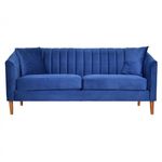 Casa si Gradina - Mobilier - Canapele si coltare - Canapele - Canapea Belle, 208 x 80 x 85 cm, material catifea, albastru - Infinity.ro