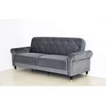Casa si Gradina - Mobilier - Canapele si coltare - Canapele - Canapea Paloma, 220 x 83 x 80 cm, rabatabila catifea, gri - Infinity.ro