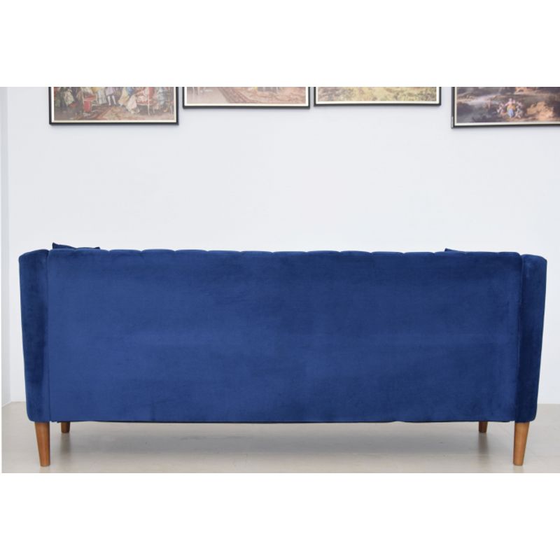 Casa si Gradina - Mobilier - Canapele si coltare - Canapele - Canapea Belle, 208 x 80 x 85 cm, material catifea, albastru - Infinity.ro