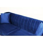 Casa si Gradina - Mobilier - Canapele si coltare - Canapele - Canapea Belle, 208 x 80 x 85 cm, material catifea, albastru - Infinity.ro