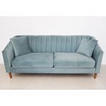 Casa si Gradina - Mobilier - Canapele si coltare - Canapele - Canapea Belle, 208 x 80 x 85 cm, material catifea, turcoaz - Infinity.ro