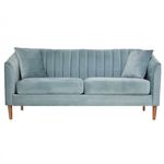 Casa si Gradina - Mobilier - Canapele si coltare - Canapele - Canapea Belle, 208 x 80 x 85 cm, material catifea, turcoaz - Infinity.ro