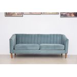 Casa si Gradina - Mobilier - Canapele si coltare - Canapele - Canapea Belle, 208 x 80 x 85 cm, material catifea, turcoaz - Infinity.ro