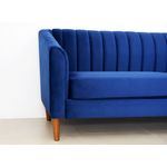 Casa si Gradina - Mobilier - Canapele si coltare - Canapele - Canapea Belle, 208 x 80 x 85 cm, material catifea, albastru - Infinity.ro