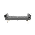 Casa si Gradina - Mobilier - Canapele si coltare - Canapele - Canapea Rubik, 213 x 82 x 81 cm, tapiterie catifea, gri deschis - Infinity.ro