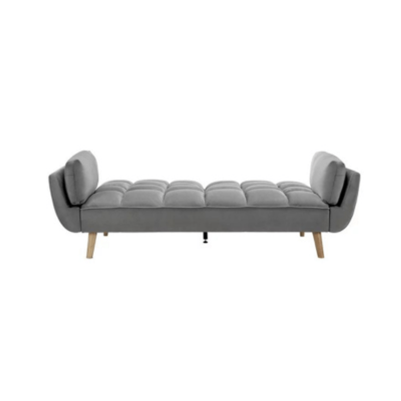 Casa si Gradina - Mobilier - Canapele si coltare - Canapele - Canapea Rubik, 213 x 82 x 81 cm, tapiterie catifea, gri deschis - Infinity.ro