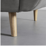 Casa si Gradina - Mobilier - Canapele si coltare - Canapele - Canapea Rubik, 213 x 82 x 81 cm, tapiterie catifea, gri deschis - Infinity.ro
