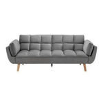 Casa si Gradina - Mobilier - Canapele si coltare - Canapele - Canapea Rubik, 213 x 82 x 81 cm, tapiterie catifea, gri deschis - Infinity.ro