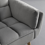 Casa si Gradina - Mobilier - Canapele si coltare - Canapele - Canapea Rubik, 213 x 82 x 81 cm, tapiterie catifea, gri deschis - Infinity.ro