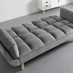 Casa si Gradina - Mobilier - Canapele si coltare - Canapele - Canapea Rubik, 213 x 82 x 81 cm, tapiterie catifea, gri deschis - Infinity.ro