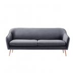 Casa si Gradina - Mobilier - Canapele si coltare - Canapele - Canapea Prestige, 194 x 83 x 86 cm, catifea, gri - Infinity.ro