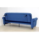 Casa si Gradina - Mobilier - Canapele si coltare - Canapele - Canapea Paloma, 220 x 83 x 80 cm, rabatabila, catifea, albastru - Infinity.ro
