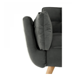 Casa si Gradina - Mobilier - Canapele si coltare - Canapele - Canapea Rubik, 213 x 82 x 81 cm, tapiterie, catifea, gri inchis - Infinity.ro