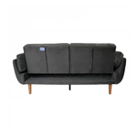 Casa si Gradina - Mobilier - Canapele si coltare - Canapele - Canapea Rubik, 213 x 82 x 81 cm, tapiterie, catifea, gri inchis - Infinity.ro