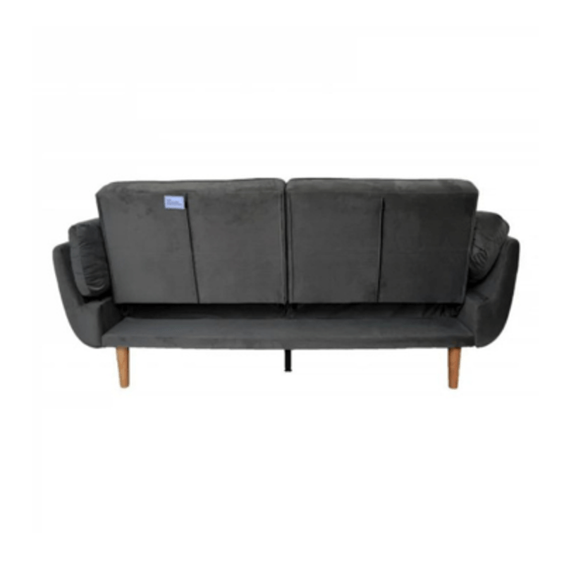 Casa si Gradina - Mobilier - Canapele si coltare - Canapele - Canapea Rubik, 213 x 82 x 81 cm, tapiterie, catifea, gri inchis - Infinity.ro