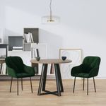 Casa si Gradina - Mobilier - Scaune si fotolii - Scaune - Scaune de bucatarie, 2 buc., verde inchis, catifea - Infinity.ro