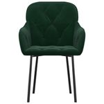 Casa si Gradina - Mobilier - Scaune si fotolii - Scaune - Scaune de bucatarie, 2 buc., verde inchis, catifea - Infinity.ro