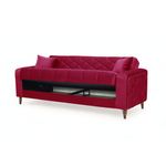 Casa si Gradina - Mobilier - Seturi de mobilier - Seturi living - Set 3+2+1 Melissa, catifea, lada depozitare, 38-103, ciclam - Infinity.ro