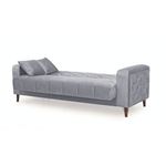 Casa si Gradina - Mobilier - Seturi de mobilier - Seturi living - Set 3+2+1 Melissa, catifea, lada depozitare, 51-103, gri - Infinity.ro
