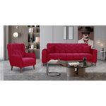 Casa si Gradina - Mobilier - Seturi de mobilier - Seturi living - Set 3+2+1 Melissa, catifea, lada depozitare, 38-103, ciclam - Infinity.ro