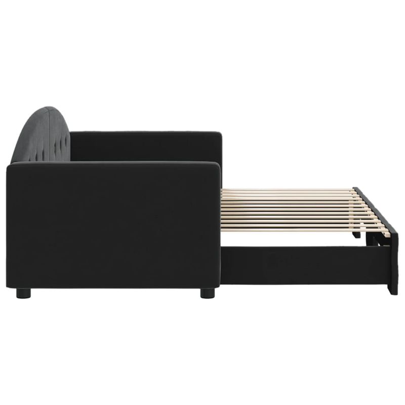 Casa si Gradina - Mobilier - Paturi si accesorii - Paturi - Pat de zi cu extensie, negru, 80x200 cm, catifea - Infinity.ro