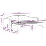 Casa si Gradina - Mobilier - Paturi si accesorii - Paturi - Pat de zi cu extensie, negru, 80x200 cm, catifea - Infinity.ro