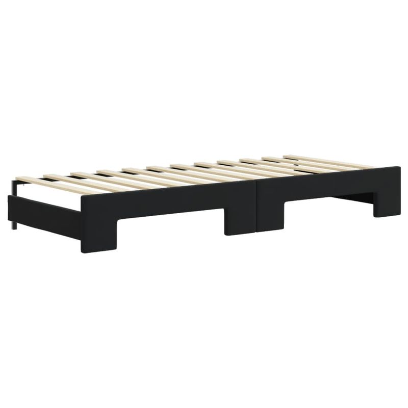 Casa si Gradina - Mobilier - Paturi si accesorii - Paturi - Pat de zi cu extensie, negru, 80x200 cm, catifea - Infinity.ro