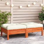 Casa si Gradina - Gradina si terasa - Mobilier exterior - Canapele si fotolii gradina - Taburete de gradina cu perne 2 buc. pin brun lemn pin - Infinity.ro