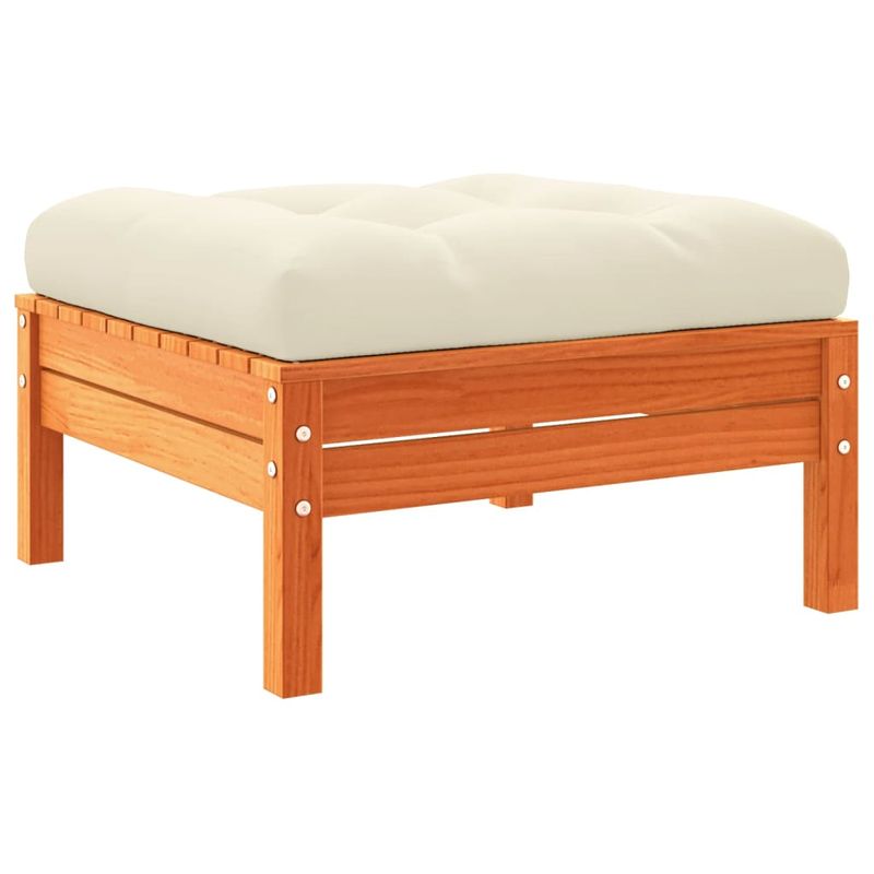 Casa si Gradina - Gradina si terasa - Mobilier exterior - Canapele si fotolii gradina - Taburete de gradina cu perne 2 buc. pin brun lemn pin - Infinity.ro