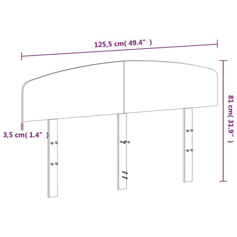 Casa si Gradina - Mobilier - Paturi si accesorii - Accesorii paturi - Tablie de pat, maro, 120 cm, lemn masiv de pin - Infinity.ro