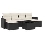 Casa si Gradina - Gradina si terasa - Mobilier exterior - Canapele si fotolii gradina - Set canapele de gradina cu perne, 7 piese, negru, poliratan - Infinity.ro