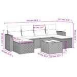 Casa si Gradina - Gradina si terasa - Mobilier exterior - Canapele si fotolii gradina - Set canapele de gradina cu perne, 7 piese, negru, poliratan - Infinity.ro